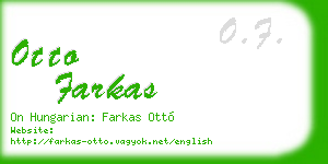 otto farkas business card