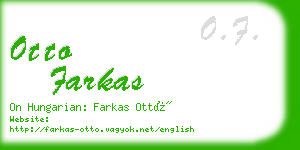 otto farkas business card